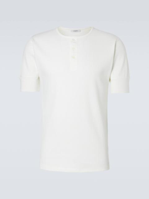 Lemaire Cotton and linen jersey Henley shirt
