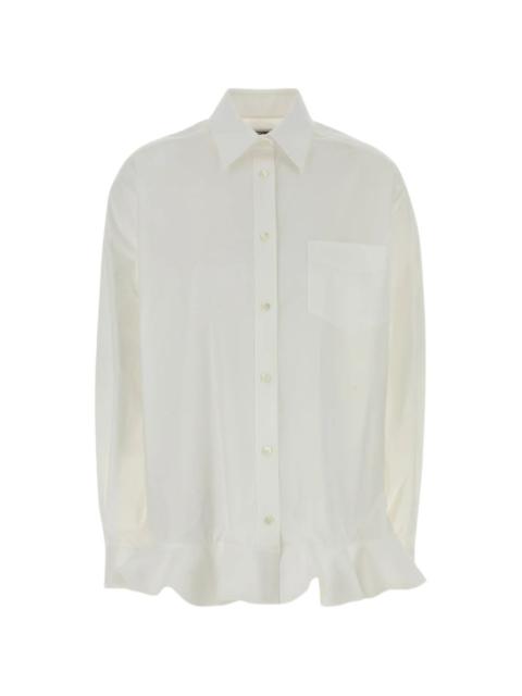 Moschino ruffle-trim shirt