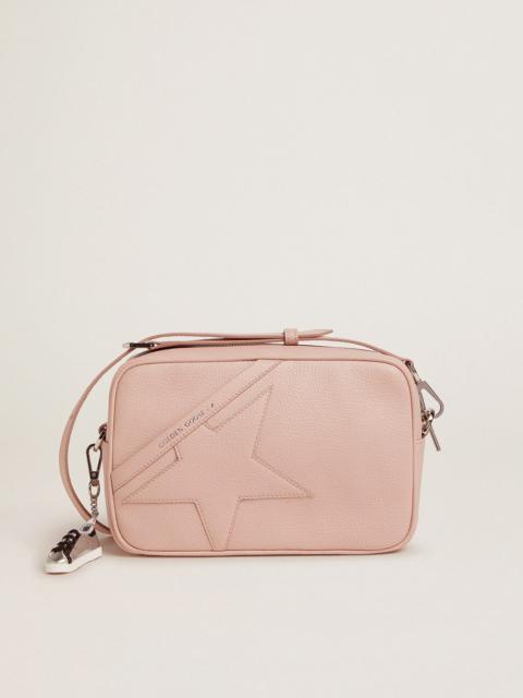 Golden Goose Star Bag in quartz-pink hammered leather with tone-on-tone star