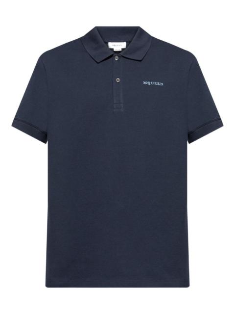 Alexander McQueen logo-embroidered polo shirt
