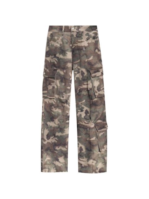 MISBHV camouflage-print flared trousers