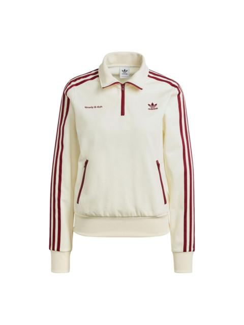 adidas (WMNS) adidas x Sporty & Rich Half-Zip Track Jackets 'White' IB2157