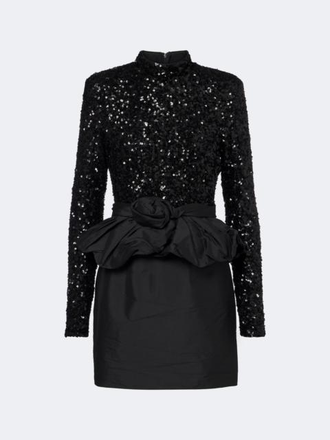 ROTATE Sequined peplum minidress