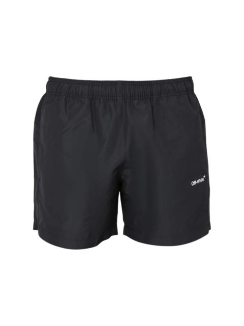 Off-White OFF-WHITE Diag Outline Swim Shorts Black/White