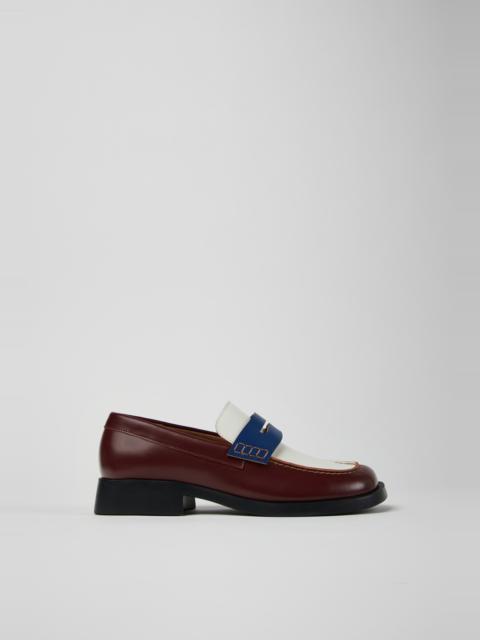 CAMPER Twins Multicolor Leather Moccasins for Women.