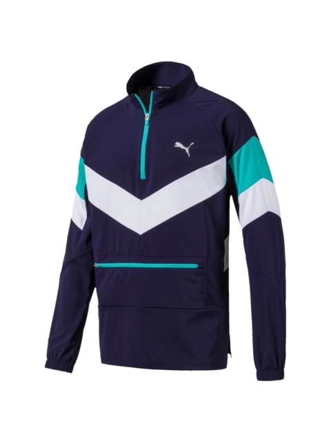 PUMA REACTIVE PACKABLE JACKET "Peacoat / Blue Turquoise / Puma White" 518431 02