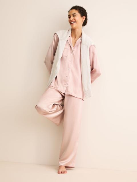 Derek Rose Women's Silk Pajamas Bailey Champagne Pink