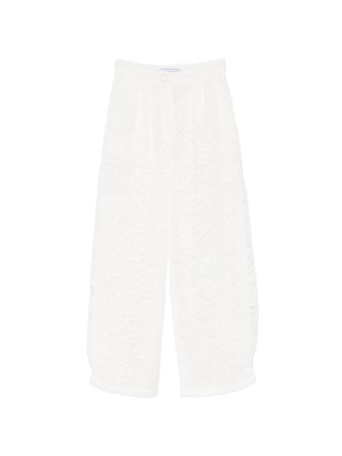 ROWEN ROSE floral-print high-waist trousers