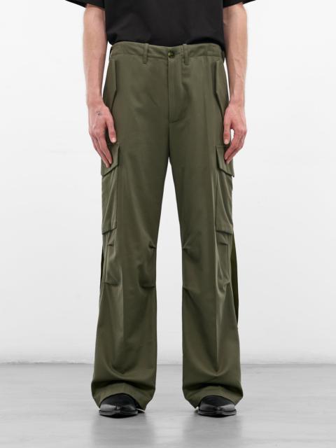 SETCHU Safari Green Cashmere Cargo Pants
