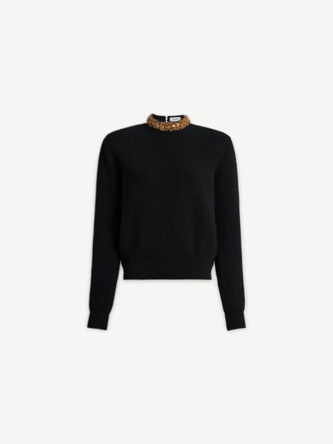 Balmain Cashmere jumper with removable embroidered trim