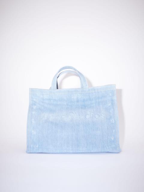 Logo shoulder tote bag - Light blue
