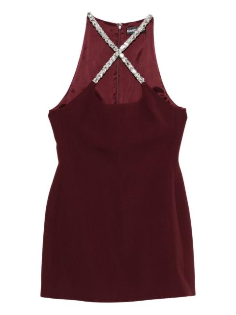 David Koma crystal-embellished halterneck dress