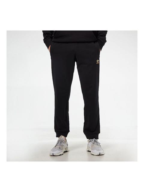 adidas originals Trefoil Pant Casual Bundle Feet Long Knit Sports Pants Black GP3094