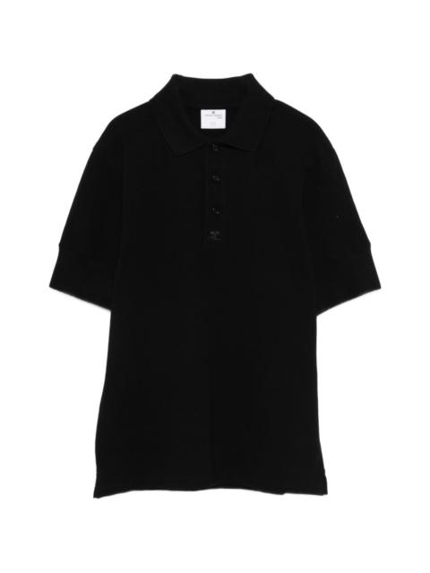 courrèges logo-patch polo T-shirt