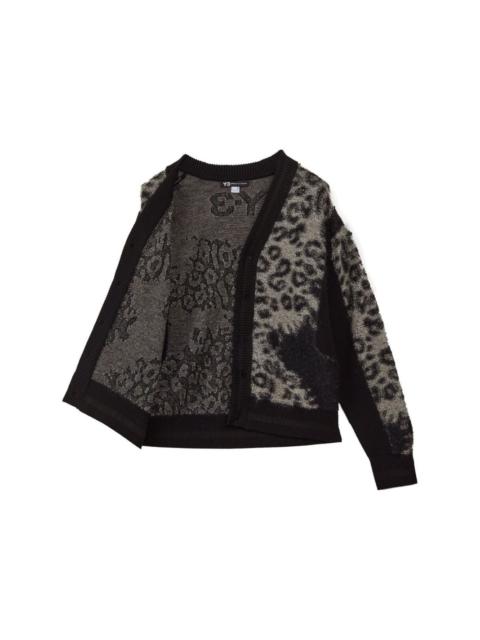 Y-3 leopard-print button-up cardigan