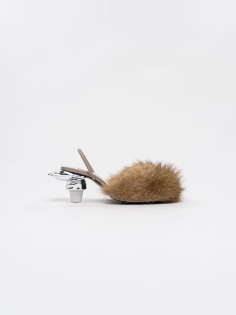 Maison MIHARAYASUHIRO Toothpaste Heel Fur Sandals