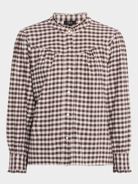 Rails Alanna Check Long-Sleeve Blouse