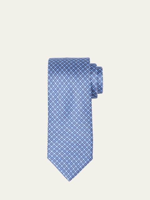 Men's Micro-Motif Silk Tie