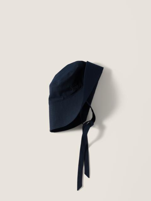 Miu Miu Wide-brimmed poplin bucket hat
