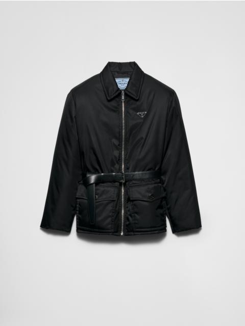 Prada Re-Nylon down jacket with belt