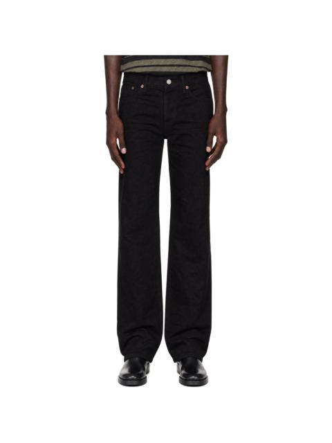 RRL by Ralph Lauren Black Five Pocket Vintage Selvedge Denim Jeans