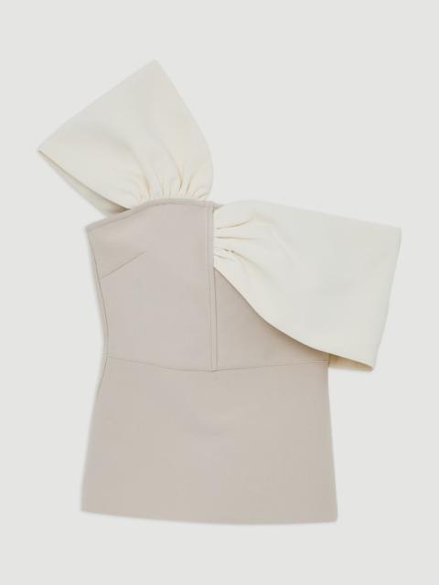 KAREN MILLEN Figure Form Bandage Knit Asymmetric Strap Top