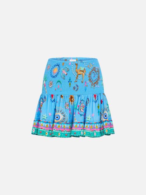 CAMILLA SHORT SHIRRED SKIRT