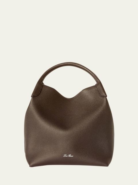 Loro Piana Large Bale Fine-Grain Leather Bag