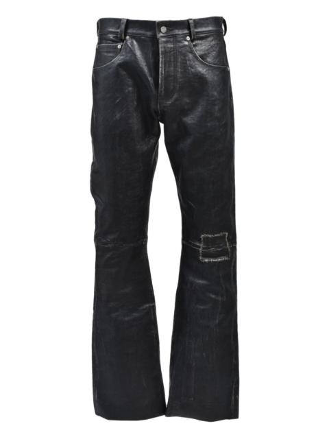 Enfants Riches Déprimés Crust Repaired Leather flared jeans