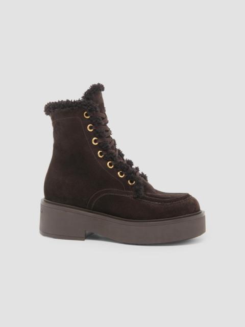 Gianvito Rossi Women's 20MM Suede & Shearling Boots - Black