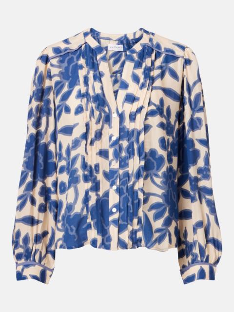 velvet Elda printed crêpe blouse