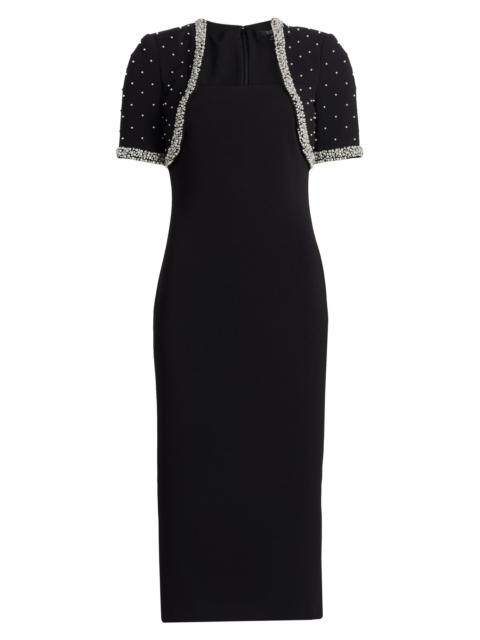 BADGLEY MISCHKA Women's Embellished Bolero Cocktail Dress - Black
