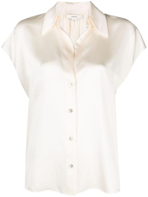 Vince short-sleeve silk shirt