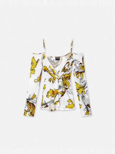 VERSACE JEANS COUTURE Outline Barocco Off-The-Shoulder Top