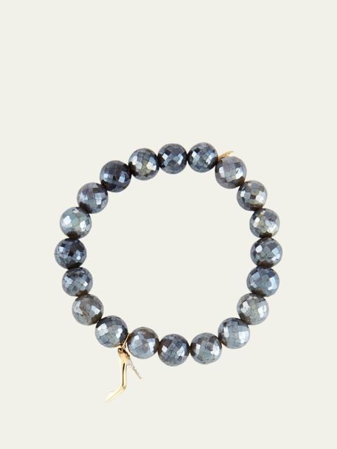 SYDNEY EVAN Labradorite & Diamond Stiletto Bracelet