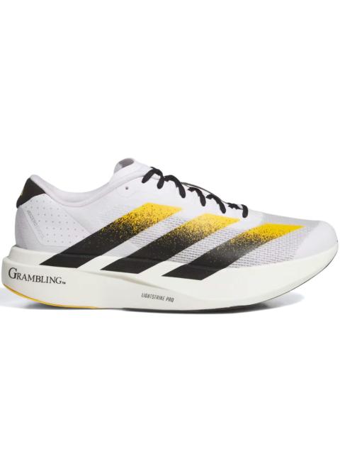adidas Ncaa x White Grambling ST Tigers Adizero EVO SL Shoes 'Cloud White / Core Black / Team Colleg Gold'