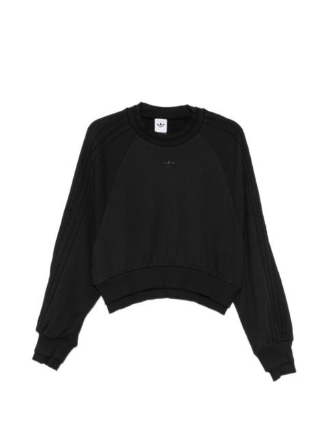 adidas cropped raglan-sleeve sweater