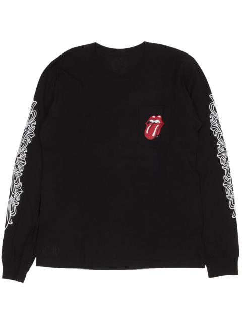 Chrome Hearts Rolling Stones Horseshoe Long Sleeve T-Shirt "Black" CHRM1478