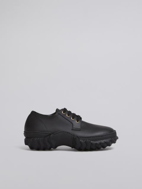 Marni LACE-UP IN SMOOTH CALFSKIN WITH CORRUGATED RUBBER SOLE