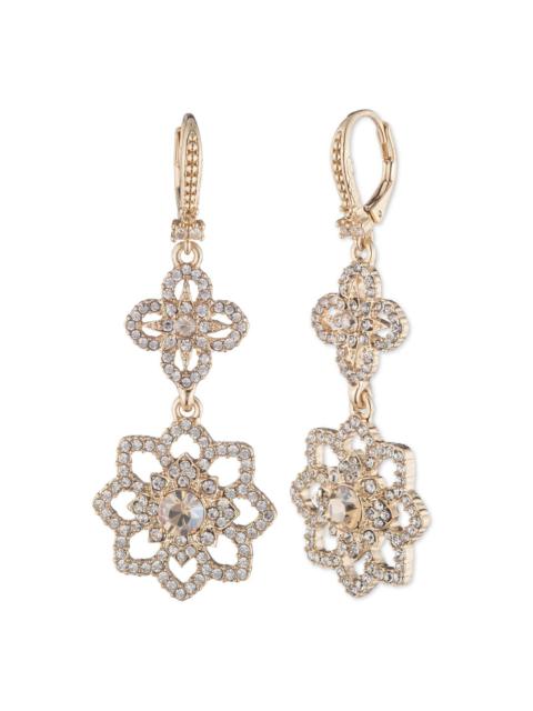 Marchesa GOLD LACE DOUBLE DROP EARRING