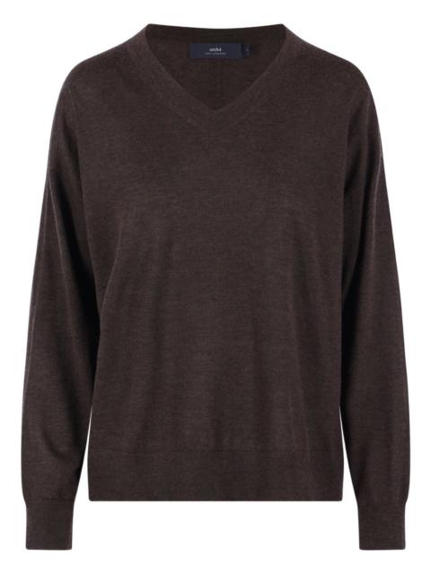 arch4 V-neck ribbed sweater
