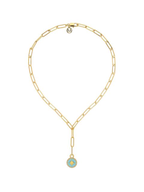 MELISSA ODABASH GOLD TURQUOISE CHARM NECKLACE