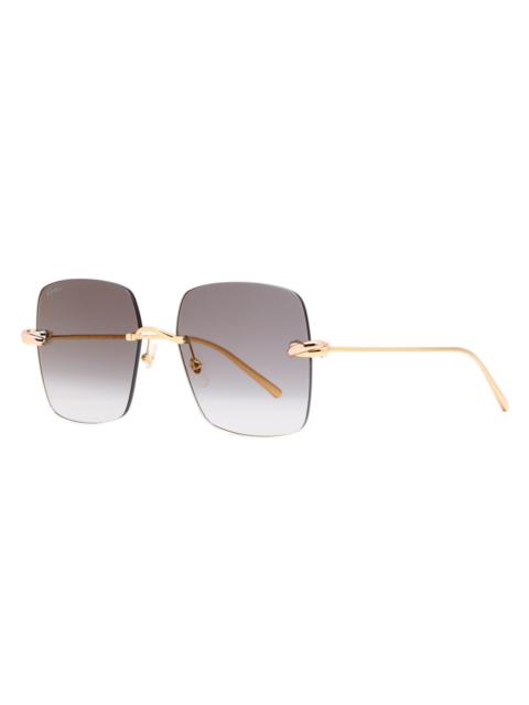 Cartier Cartier Trinity Rimless Square-frame Sunglasses