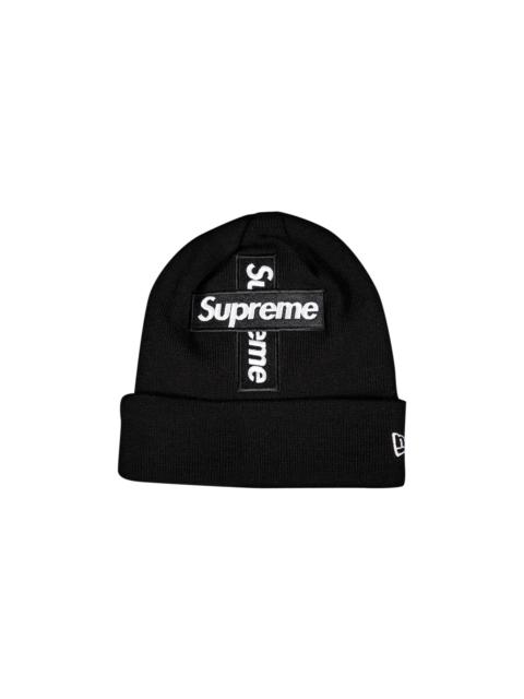 Supreme x New Era Cross Box Logo Beanie 'Black'