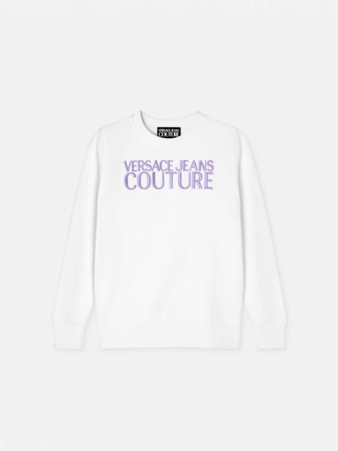 VERSACE JEANS COUTURE Embroidered Cotton-Jersey Sweatshirt