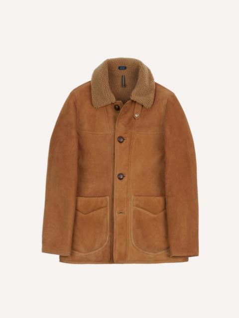 Drake's Tan Western Shearling Jacket