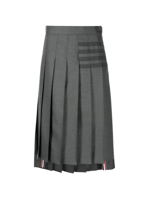 4-Bar stripe pleated skirt