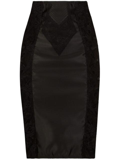 corset-style lace skirt
