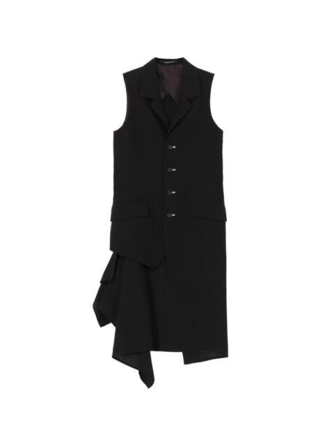 Yohji Yamamoto asymmetric sleeveless blazer