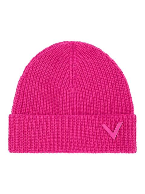 Ribbed-knit cashmere beanie
